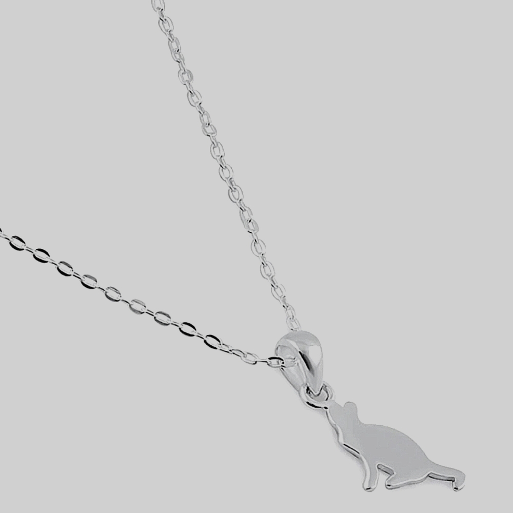 Sterling Silver Cat Necklace